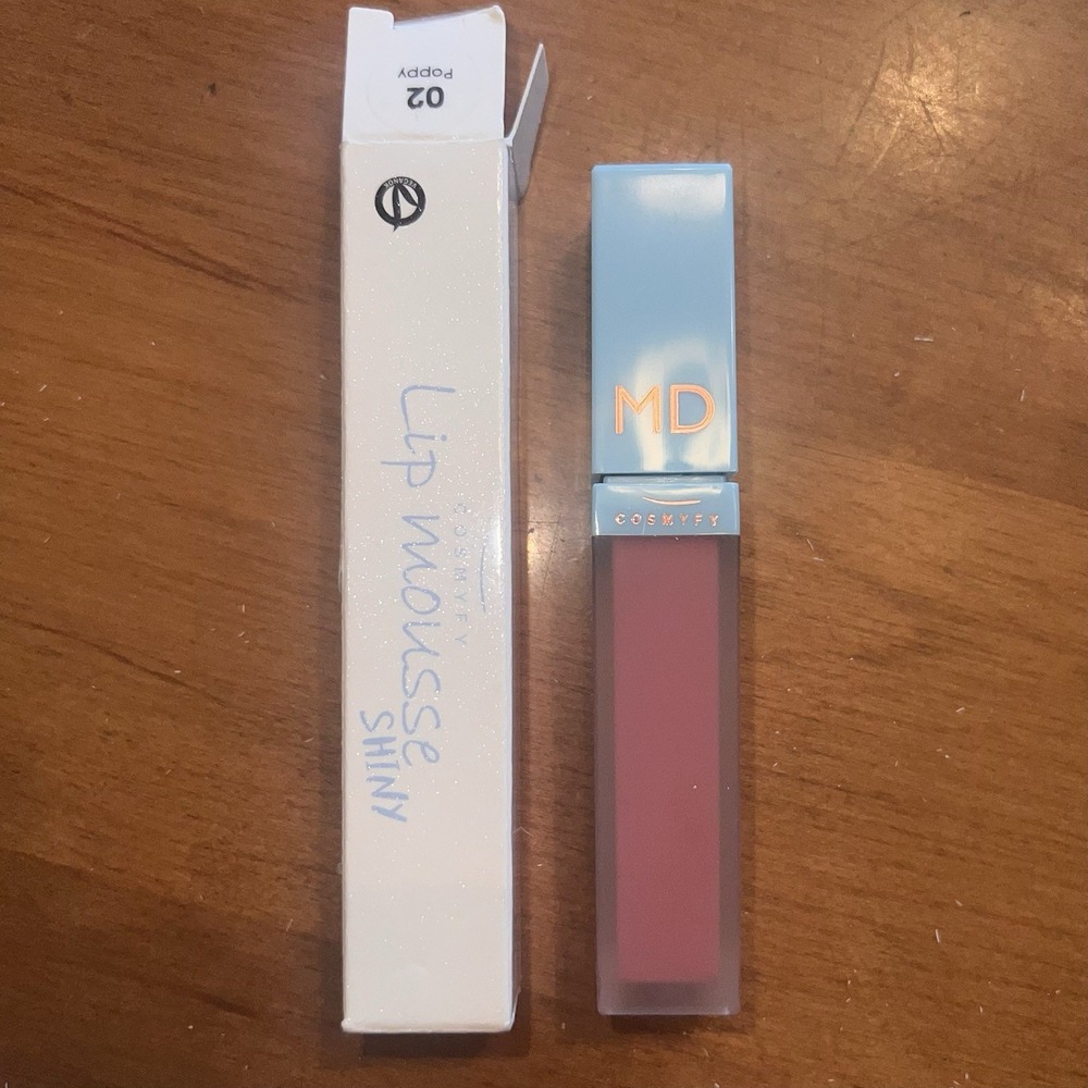 NEW Lip Mousse Shiny Liquid Lipstick Cosmyfy MD‎ (Poppy 02)● 0.22 FL Oz